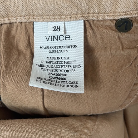 Vince. Calgary Skinny Ankle Zip Pants Size 28 - Picture 8 of 9